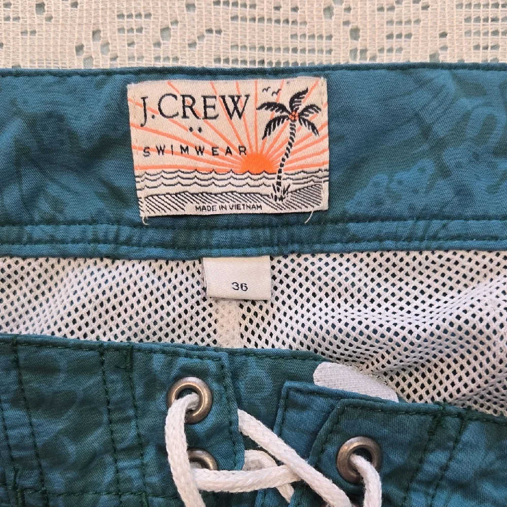 J. Crew Green Men's Swim Board Shorts Size 36
